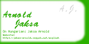 arnold jaksa business card